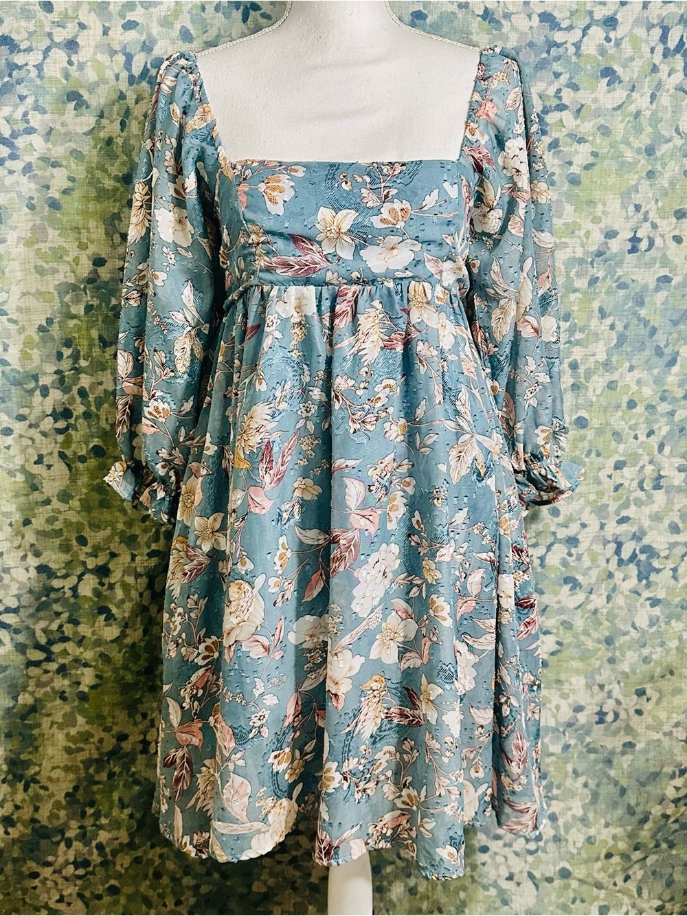 Hudson Gray Floral Babydoll Mini Dress Size Small